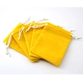 Multiple bright yellow velvet drawstring pouches stacked on a clean white background - 5*7cm / Yellow Knit Velvet