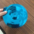 Blue metallic PVC spiral hanging ornament for birthday and Christmas party decoration - Shiny Double Spiral-Light Blue (6pcs/pack)