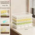4-tier stackable food-grade dumpling storage box with lids for freezer organization - Large - 4 Pack