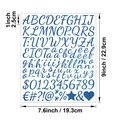 Blue glitter 1 inch self adhesive alphabet and number stickers for graduation cap DIY craft - Light Blue