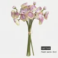 Artificial light purple ranunculus bouquet for wedding decor, 26cm tall with hemp rope - Height approx 26cm / Light Purple