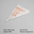 Large disposable HDPE pastry bag 22x33cm with 3-wire thickness for cake decorating - Bag / L / Yellow