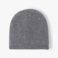 Winter thermal thick knitted beanie hat in medium grey with ribbed cuff for men and women - Dark Gray