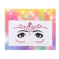 Pink self-adhesive face and body jewels with teardrop rhinestones for kids costumes - Style DE-6-2 / Pink