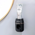 Distributeur automatique de dentifrice mural noir avec anneau en métal or rose chic - Noir Or [Style de Luxe]