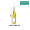 Champagne bottle glass Christmas ornament with silver glitter stripes and clear beads - Beer Ornament