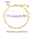 Detail showing paperclip chain length 17.5+6cm and 1cm pearl diameter for adjustment - KB0221-Paperclip Baroque Pearl