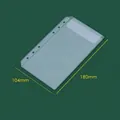 A6 transparent PVC storage bag with 6-hole design for loose-leaf planners, 104x180mm size - A6 Loose Leaf 6-Hole Document Bag