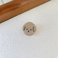 Cute cartoon puppy hair clip in light coffee resin for sweet girl hairstyles - Approx 2.5cm / Creamy Brown