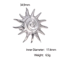 Especificaciones del anillo solar que muestra 34,9 mm de diámetro y 17,4 mm de talla interna - Color Acero