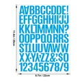 Blue vinyl 1.5-inch alphabet and number stickers set for DIY crafts and posters - Light Blue