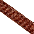 Brown square crystal sugar beads for jewelry making, 2.5mm gemstone strands - Orange Garnet