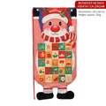 Pink reindeer advent calendar hanging cloth with 25 countdown pockets for Christmas decor - Christmas Reindeer Style