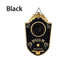 Schwarze und goldene Halloween-Augapfel-Türklingel mit Druckknopf und Haken-Detail - Schwarz