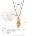 18K gold plated stainless steel necklace with white shell and starfish charms - Conch Style (Style 8-Gold)