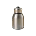 Mini stainless steel vacuum insulated bottle with brushed metal finish and round design - 300ml (316 Base) / Steel Color