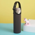 Portable 750ml neoprene water bottle sleeve with adjustable shoulder strap for outdoor use - Coffee