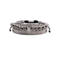 Set gioielli uomo con bracciale rigido numeri romani e braccialetto corona di perle - Bracciale rigido con numeri romani + Bracciale con perline a corona / Set da 2 pezzi Acciaio