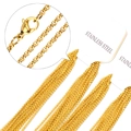 Set di collane a catena in acciaio inossidabile da 2mm in oro con chiusura a moschettone - 45cm / Oro