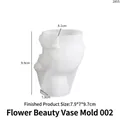 Portrait girl silicone mold for DIY flower pots and resin plaster candle jars - Shhh