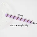 Artificial purple and brown swirl chocolate wafer stick with 10.5cm length specification - Purple Striped Chocolate Stick