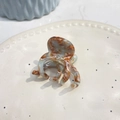 Elegant marble pattern acetate hair claw clip with a polished handmade finish for women - Thickened 5-Teeth Claw (Approx. 4.6cm) / Marble
