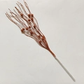 Sparkling copper-orange glitter berry branch for Christmas tree floral decoration - Orange