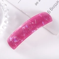 Detail of pink marble pattern acetate hair clip with a glossy polished resin finish - 33# Spring Clip (Pink Shell Pattern)