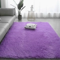 Soft purple tie-dye plush rug for modern living room and bedroom floor decor - Pure Purple / 50*160cm