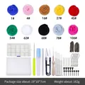 Kit per infusione ad ago fai-da-te con 10 colori di lana 66S e strumenti artigianali - 10 Colori 3g Lana + Borsa per Attrezzi