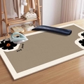 Foldable khaki heat-resistant ironing mat with floral print and Good Day text - 50*70CM / Floral Bloom
