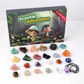Crystal Adventure collection set featuring 24 unique gemstones and an amethyst necklace - 24 Kinds Crystal Blind Box Set (Raw & Tumbled)