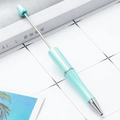 DIY beaded ballpoint pen with sleek mint green and sky blue UV gradient finish - Candy Light Blue Gradient