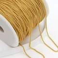 18K gold plated copper jewelry chain roll for DIY necklace and bracelet making - 2mm Caterpillar Chain / Thick Silver