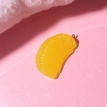 Realistic resin orange slice pendant charm in vibrant yellow for DIY phone case making - with Hook / Yellow Orange Slice
