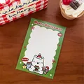 Christmas themed 9.5x14cm greeting card with cute white bear and festive green design - Christmas Puppy Backing - Type 5