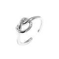 Bague d'orteil en argent sterling S925 avec design de nœud et anneau ouvert argenté - Design Nœud - Argent