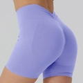 Short de yoga sans couture taille haute violet lavande avec effet push-up fessier - XS / Bas / Mauve Clair