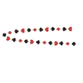 Hanging poker card paper garlands featuring red and black suits for party decoration - Paper / Poker Suit