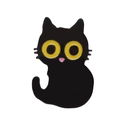 Süße schwarze Rußkatze Emaille-Anstecknadel mit großen gelben Augen für Taschen und Kleidung - Schwarze Katze Rosa Nase Sitzend Stil (xz8253)