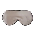 Champagne grey silk sleep mask with black piping edge for complete light blocking - Dark Gray