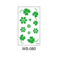 Waterproof St. Patrick's Day temporary tattoo stickers with green clover designs WS-080 - WS-080