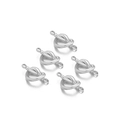 Silberne Edelstahl Herz-Knoten-Verbinder für DIY-Halsketten und Ohrring-Schmuck - Stahlfarbe