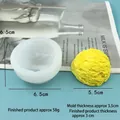 Hemisphere silicone ice cream mold with dimensions 6.5cm for DIY mousse and chocolate - 3496-Transparent