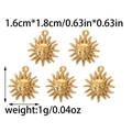 Colgantes de sol en acero inoxidable 304 dorado para joyería DIY 1,6cm x 1,8cm - Dorado