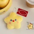 Llavero de estrella de peluche amarillo con textura suave y detalles de cuentas finas - Llavero de Estrella de Peluche Amarillo - Con Sonido