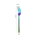 Rainbow stainless steel dinner fork with dimensions 20.7cm length and 49g weight - Dinner Fork / AB Color