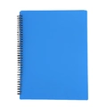 Blaue Notenmappe A4 mit Spiralbindung, transparentem PP-Cover und Metall-Doppelspirale - 10 Seiten (20 Seiten) / Einfarbig / Blau