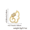 Vergoldeter Flügel-Anhänger mit Zirkonia-Besatz und detaillierten Größen- und Gewichtsangaben - Stil D-Goldener Wolkenflügel