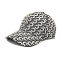 Vintage baseball cap featuring monochrome jacquard horseshoe patterns and a curved brim - M (56-58cm) / Black